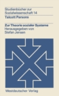 Zur Theorie sozialer Systeme - eBook