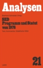 SED - Programm und Statut von 1976 : Text, Kommentar, Didaktische Hilfen - eBook