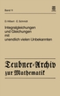 Integralgleichungen und Gleichungen mit unendlich vielen Unbekannten - eBook