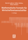 Mathematische Formeln fur Wirtschaftswissenschaftler - eBook