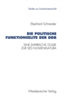 Die politische Funktionselite der DDR : Eine empirische Studie zur SED-Nomenklatura - eBook