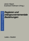 Regieren und intergouvernementale Beziehungen - eBook
