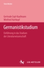 Germanistikstudium : Texte Metzler, Band 15 - eBook