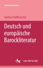 Deutsche und europaische Barockliteratur - eBook