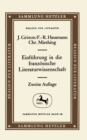 Einfuhrung in die franzosische Literaturwissenschaft - eBook