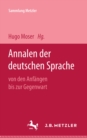 Annalen der deutschen Sprache - eBook