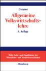 Allgemeine Volkswirtschaftslehre - eBook