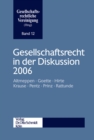 Gesellschaftsrecht in der Diskussion 2006 - eBook