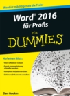 Word 2016 f r Profis f r Dummies - eBook