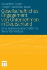 Gesellschaftliches Engagement von Unternehmen in Deutschland : Eine sozialwissenschaftliche Sekundaranalyse - eBook