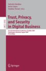 Trust, Privacy, and Security in Digital Business : Second International Conference, TrustBus 2005, Copenhagen, Denmark, August 22-26, 2005, Proceedings - eBook