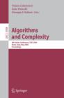 Algorithms and Complexity : 6th Italian Conference, CIAC 2006, Rome, Italy, May 29-31, 2006, Proceedings - eBook
