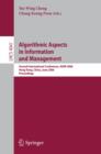 Algorithmic Aspects in Information and Management : Second International Conference, AAIM 2006, Hong Kong, China, June 20-22, 2006, Proceedings - eBook