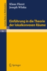 Einfuhrung in die Theorie der lokalkonvexen Raume - eBook