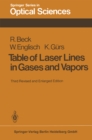 Table of Laser Lines in Gases and Vapors - eBook