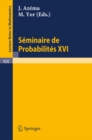 Seminaire de Probabilites XVI 1980/81 - eBook