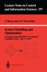 System Modelling and Optimization : Proceedings of the 16th IFIP-TC7 Conference, Compiegne, France, July 5-9, 1993 - eBook