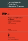 Analysis and Optimization of Systems : Proceedings of the Seventh International Conference on Ana- lysis and Optimization of Systems. Antibes, June 25-27, 1986 - eBook