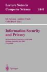 Information Security and Privacy : 5th Australasian Conference, ACISP 2000, Brisbane, Australia, July 10-12, 2000, Proceedings - eBook