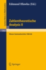 Zahlentheoretische Analysis II : Wiener Seminarberichte 1984-86 - eBook