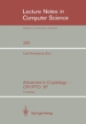 Advances in Cryptology - CRYPTO '87 : Proceedings - eBook