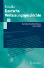 Deutsche Verfassungsgeschichte : Vom Alten Reich bis Weimar (1495 bis 1934) - eBook