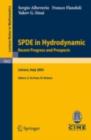 SPDE in Hydrodynamics: Recent Progress and Prospects : Lectures given at the C.I.M.E. Summer School held in Cetraro, Italy, August 29 - September 3, 2005 - eBook