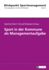 Sport in der Kommune als Managementaufgabe - eBook