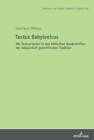 Textus Babylonicus; Die Textvarianten in den biblischen Handschriften der babylonisch-jemenitischen Tradition - Book