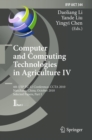 Computer and Computing Technologies in Agriculture IV : 4th IFIP TC 12 Conference, CCTA 2010, Nanchang, China, October 22-25, 2010, Selected Papers, Part I - eBook