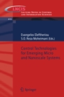 Control Technologies for Emerging Micro and Nanoscale Systems - eBook