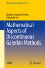 Mathematical Aspects of Discontinuous Galerkin Methods - eBook