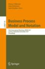 Business Process Model and Notation : Third International Workshop, BPMN 2011, Lucerne, Switzerland, November 21-22, 2011, Proceedings - eBook