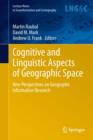 Cognitive and Linguistic Aspects of Geographic Space : New Perspectives on Geographic Information Research - eBook