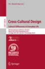 Cross-Cultural Design. Cultural Differences in Everyday Life : 5th International Conference, CCD 2013, Held as Part of HCI International 2013, Las Vegas, NV, USA, July 21-26, 2013, Proceedings, Part I - eBook
