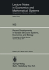Recent Developments in Variable Structure Systems, Economics and Biology : Proceedings of US-Italy Seminar, Taormina, Sicily, August 29 - September 2, 1977 - eBook