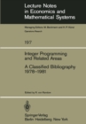 Integer Programming and Related Areas : A Classified Bibliography 1978-1981 - eBook
