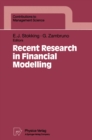 Recent Research in Financial Modelling - eBook
