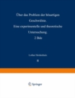 Uber das Problem der Bosartigen Geschwulste : Eine Experimentelle und Theoretische Untersuchung - eBook