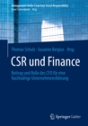 CSR und Finance : Beitrag und Rolle des CFO fur eine Nachhaltige Unternehmensfuhrung - eBook