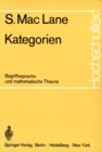 Kategorien : Begriffssprache und mathematische Theorie - eBook