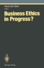 Business Ethics in Progress? - eBook