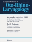 Teil I: Referate : Forschung und Fortschritt in der Otorhinolaryngologie - eBook