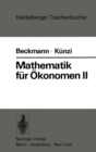 Mathematik fur Okonomen II : Lineare Algebra - eBook