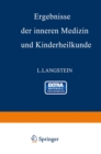 Ergebnisse der inneren Medizin und Kinderheilkunde : Sechsundzwanzigster Band - eBook