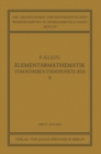 Elementarmathematik vom Hoheren Standpunkte Aus, II : Geometrie - eBook