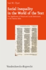 Social Inequality in the World of the Text : The Significance of Ritual and Social Distinctions in the Hebrew Bible - eBook