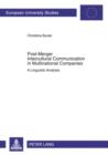 Post-Merger Intercultural Communication in Multinational Companies : A Linguistic Analysis - eBook