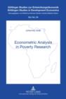 Econometric Analysis in Poverty Research : With Case Studies from Developing Countries - eBook