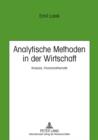 Analytische Methoden in der Wirtschaft : Analysis, Finanzmathematik - eBook